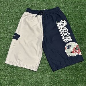 New England Patriots Mesh Lined Swim Trunks Shorts Boys Size 14-16